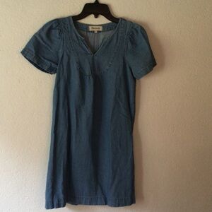 Madewell Blue Denim Midi Dress